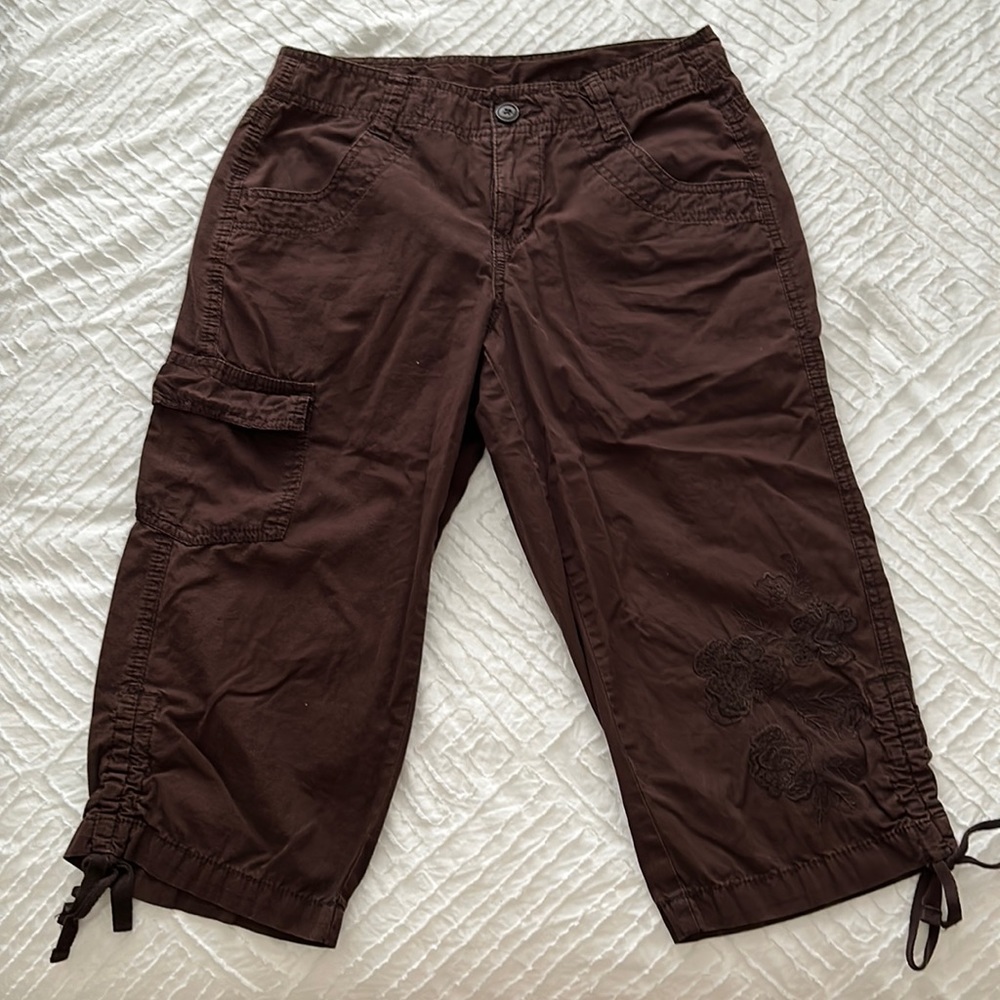 vintage faded glory brown cargo capris